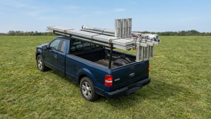 Kit pump jack Série Truck transporté dans une camionnette pour chantier de revêtement