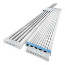 Heavy-Duty, extendable platform made of aluminum, from 10' to 17' in length
