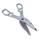 All-purpose shears with long tip and replaceable blade